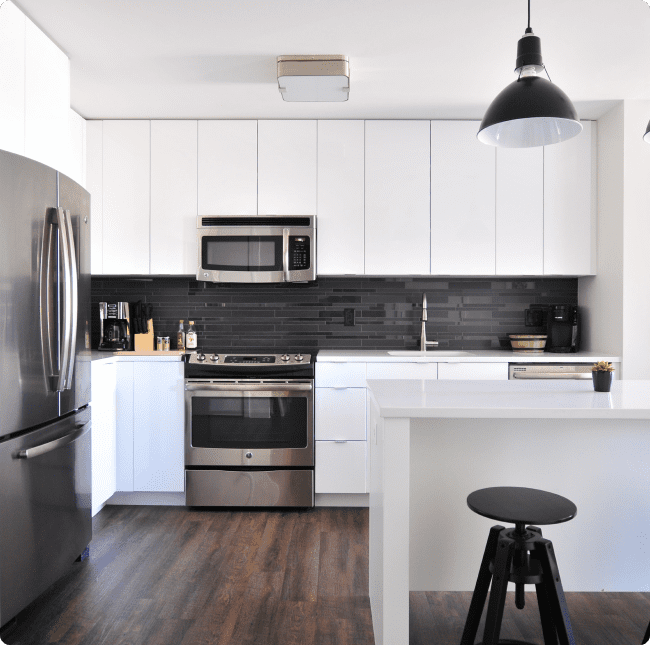 designer kitchen in Brisbane used custom cabinet makers/joinery for a bespoke kitchen remodel