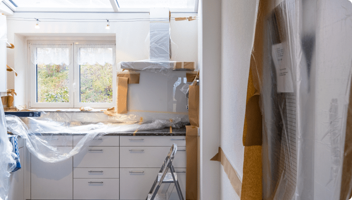 designer kitchen in progress, custom cabinetmakers at work for a kitchen renovation in brisbane